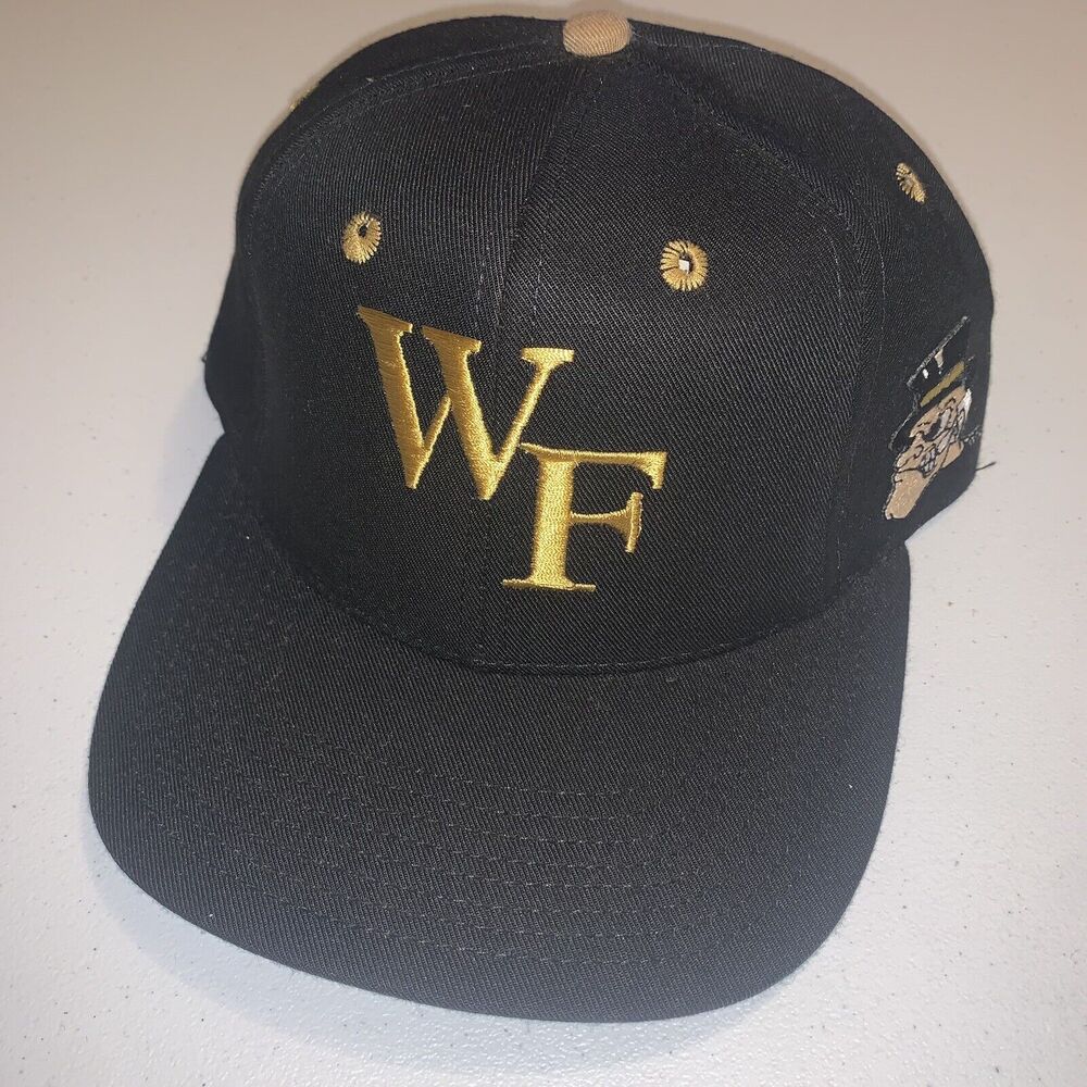 Vintage 90s Wake Forest Demon Deacons University Square Fitted Hat Cap 7 1/8 USA